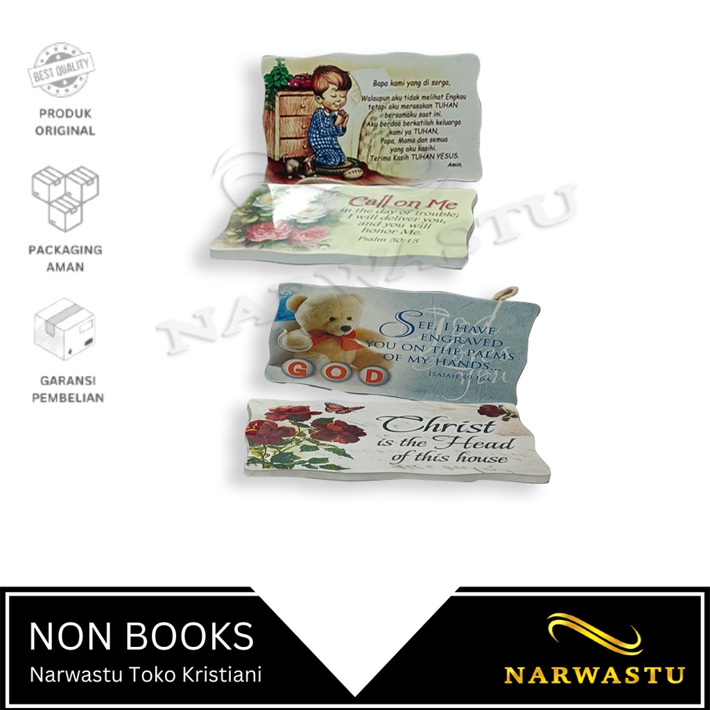 NARWASTU Hiasan Dinding Rohani Ayat Alkitab