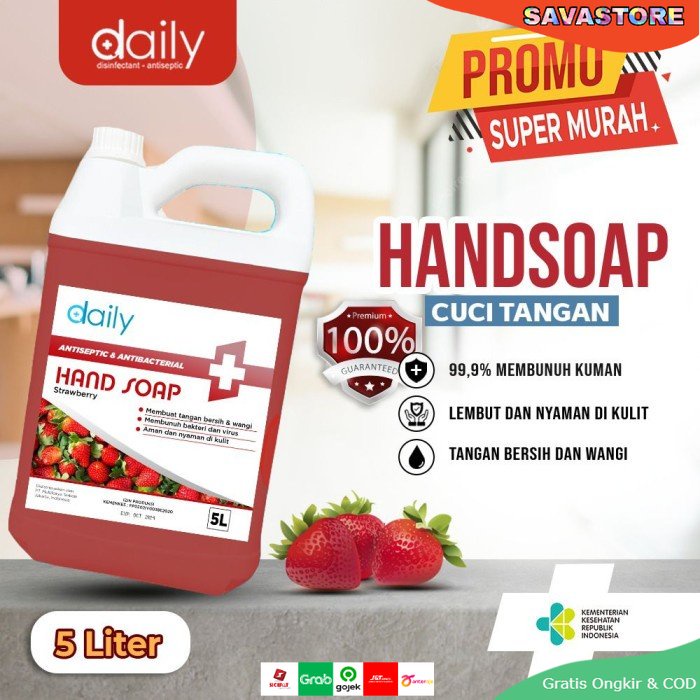 SABUN CUCI TANGAN DAILY HAND SOAP ANTISEPTIC &amp; ANTIBAKTERI 5 LITER