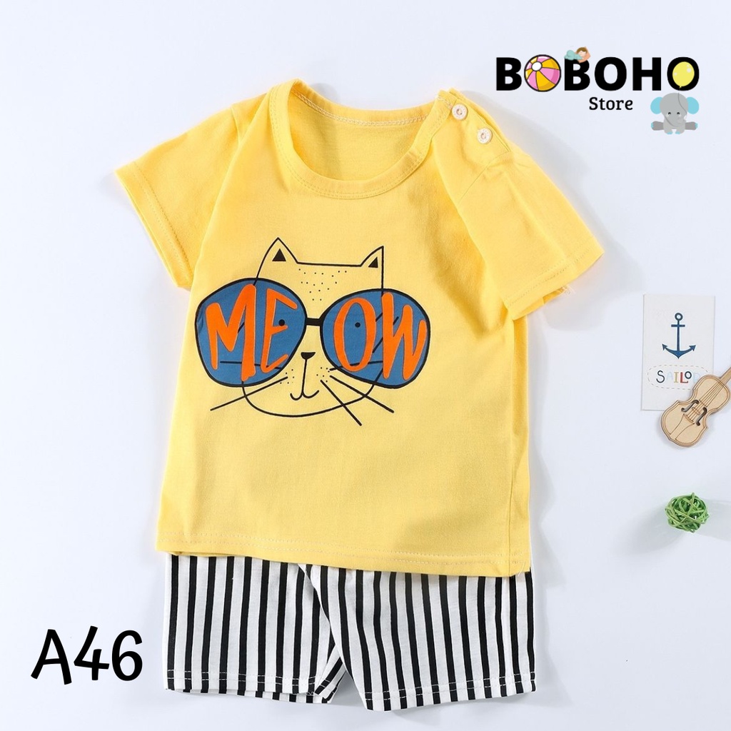 BOBOHO - SETELAN BAJU BAYI IMPOR / BAJU ANAK LAKI-LAKI / SETELAN KAOS ANAK / BAJU BAYI LENGAN PENDEK PART 6