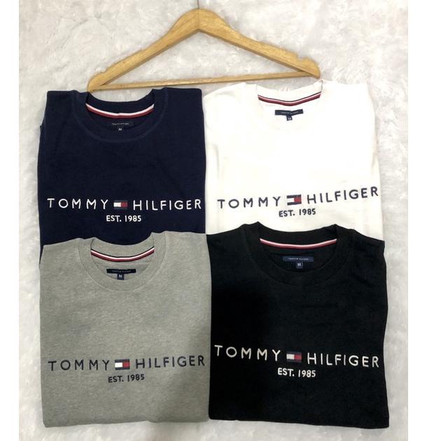 (U-W4W-✪) [COD]~Sweater TOMMY HILFIGER Classic Logo Bordir 1985 { Black,Grey,White,Navy } ORIGINAL 1