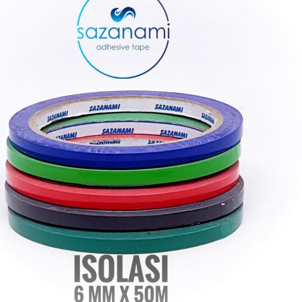 

Special - 1 PACK 25 ROLL ISOLASI WARNA 6MM X 50M SAZANAMI SELOTIP LAKBAN WARNA ナ