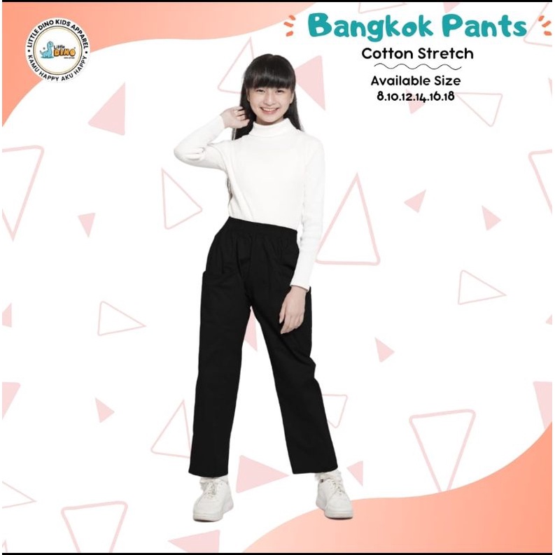 Celana catton strech anak/celana panjang anak perempuan/kulot anak/celana anak tanggung/OOTD anak