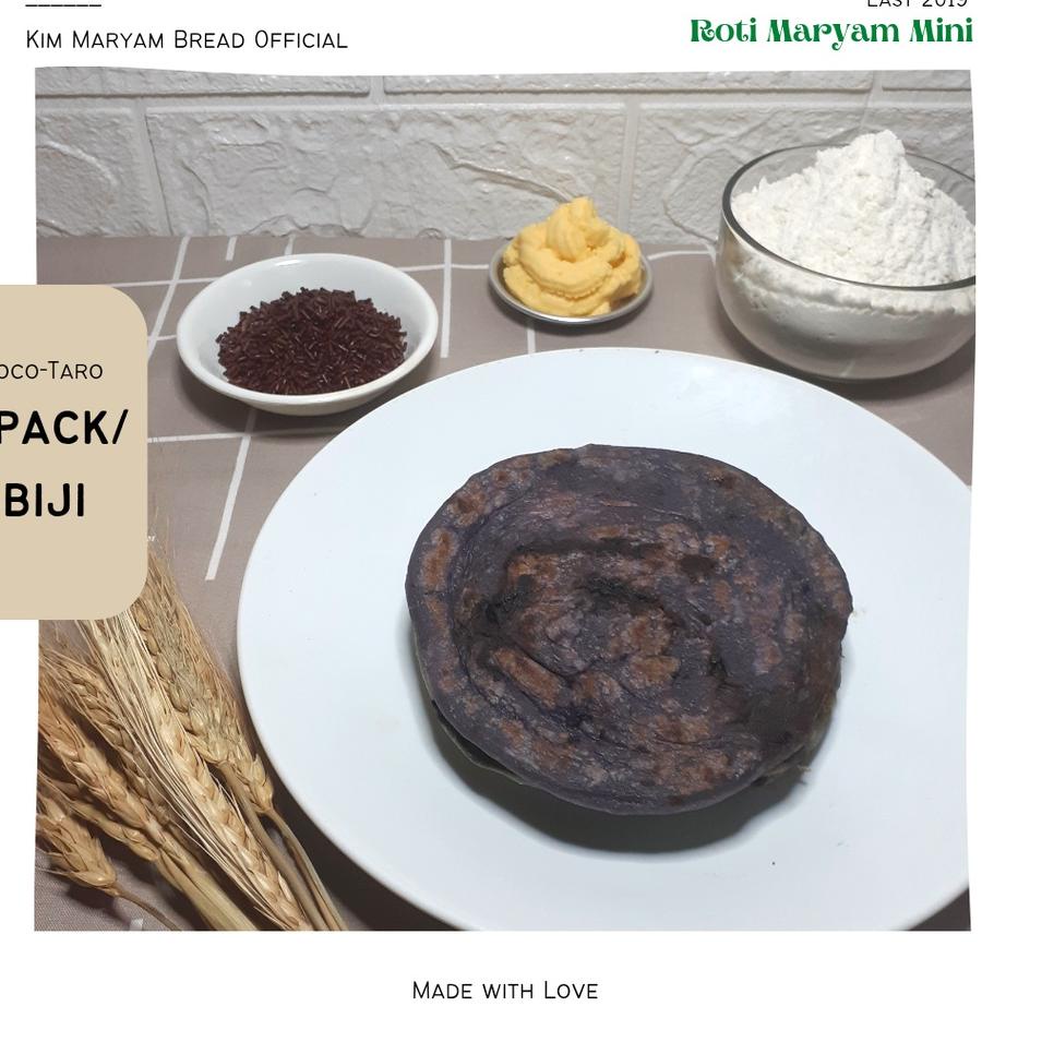 

゛ Roti Maryam/Canai/Cane/Konde Mini Choco-Taro 1 Pack isi 5 pcs ☾