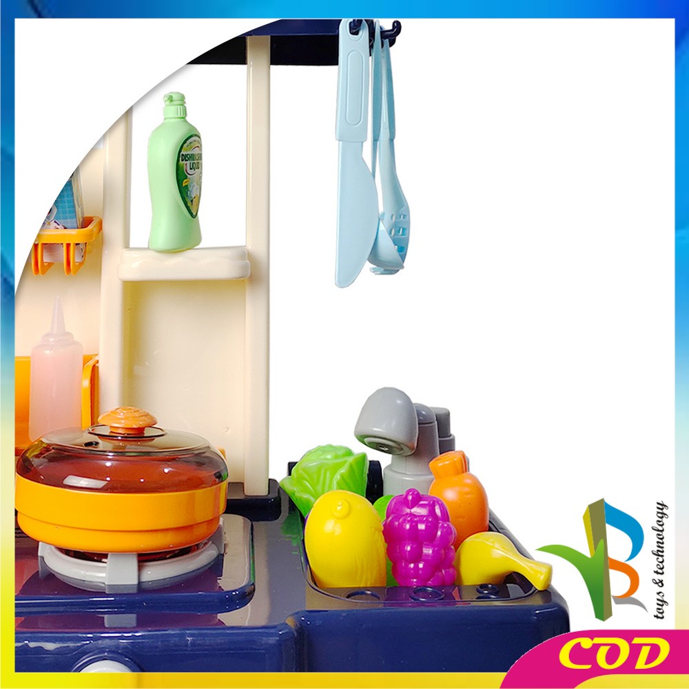 RB-M25 Mainan Spraying Mist Kitchen Set Isi 42PCS Mainan Masak Masakan Dapur Anak Perempuan 888-17