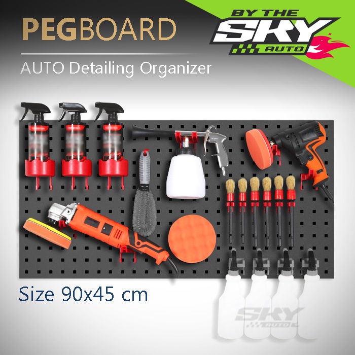Pegboard Detailing Rak Papan Peralatan Bengkel Mobil Free Gantungan