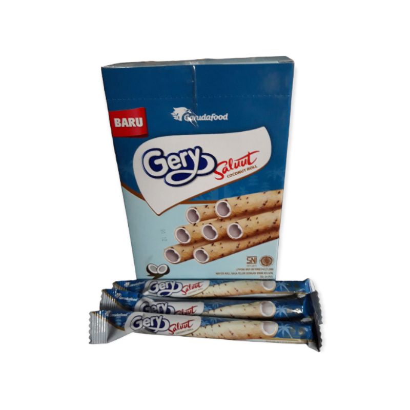 

GERY SALUT COCONUT ROLL 7GR 1PAK ISI 24PCS