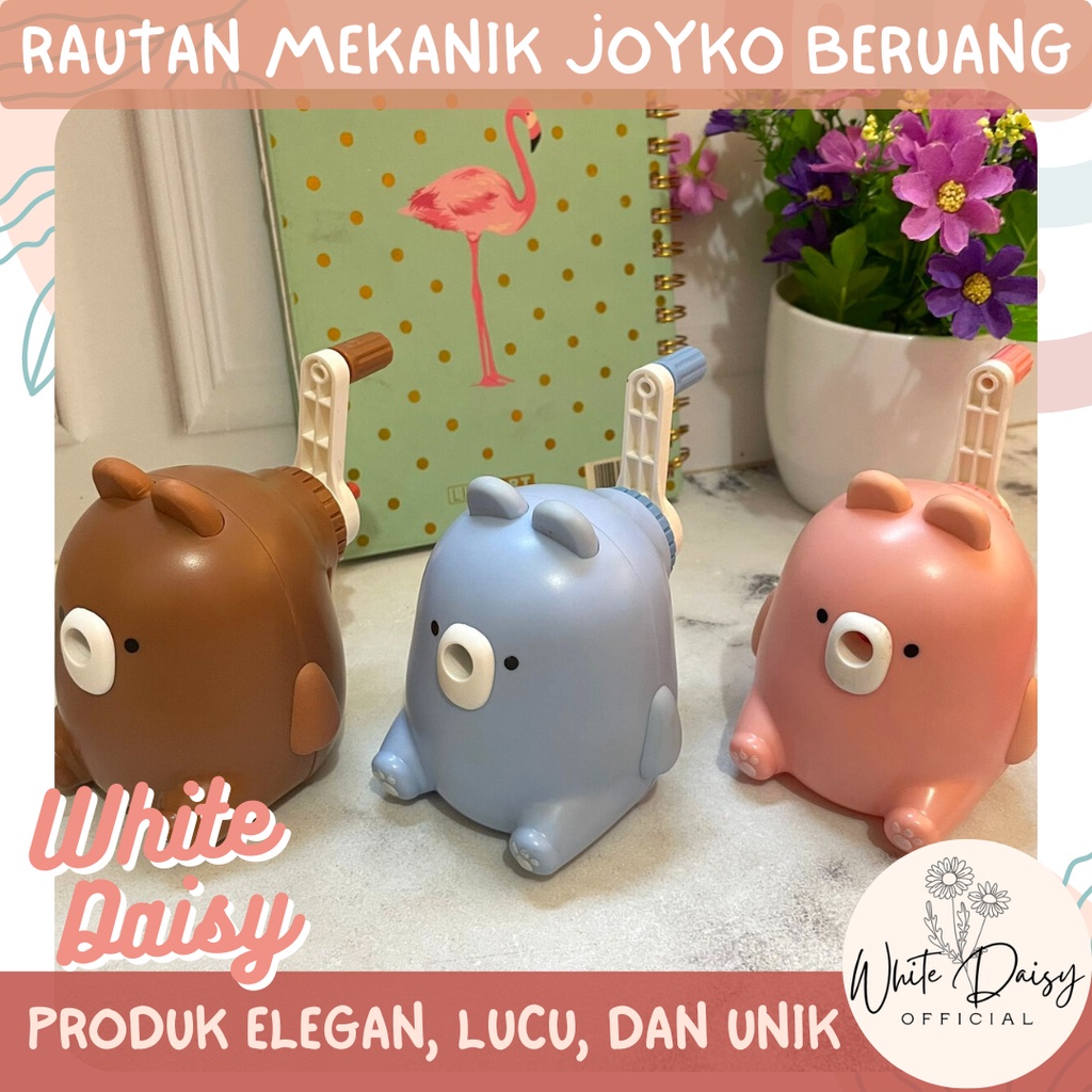 

Rautan Mekanik Joyko Bentuk Beruang Premium Peruncing Serutan Pastel