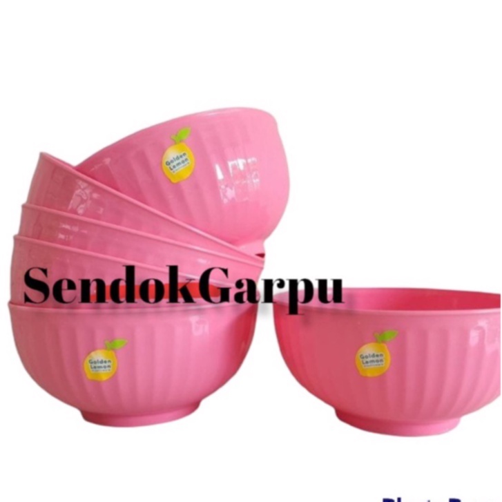 Mangkok Nasi Kecil Golden Lemon Pink MN-207/MN-211