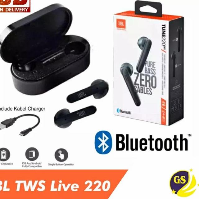 New Products TWS JBL LIVE 220 EARPHONE BLUETOOTH HEADSET WIRELESS SUPER BASS SPORT
