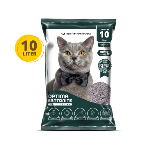 Pasir Kucing Gumpal OPTIMA Cat Litter Premium Wangi COFFEE 10 LITER