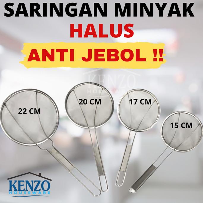 Saringan Minyak Stainless Halus Besar Kecil / Tirisan Minyak Gorengan
