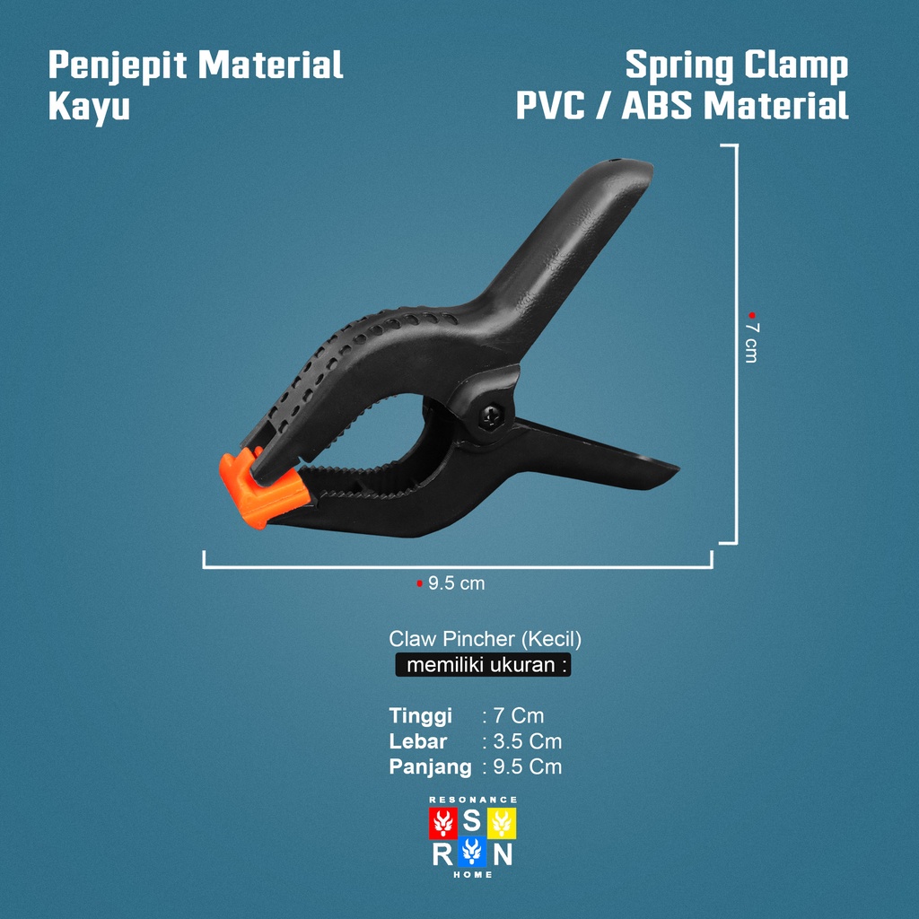 Penjepit Kayu Multifungsi / Spring Clamp KECIL Resonance Home