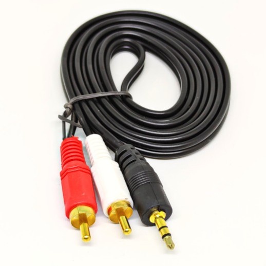 Trend-KABEL AUDIO TO RCA 2 GOLD PLATED (1-2) / JACK 3.5 - 2 RCA