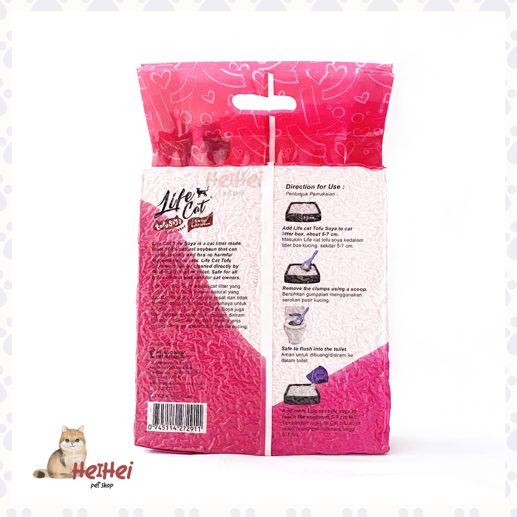 Life Cat Litter Tofu Soya 7 l - Pasir Kucing Gumpal Tofu Lifecat