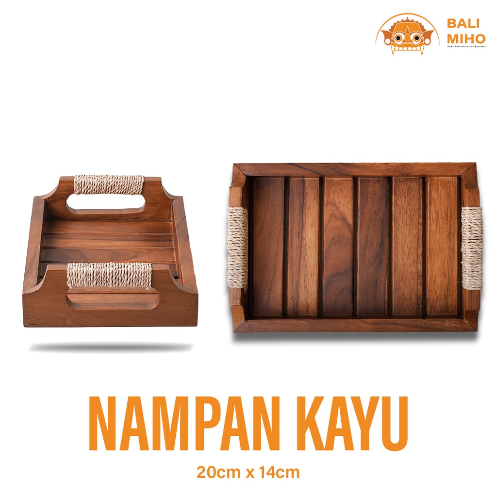 Nampan Kayu Jati - Baki Kayu - Nampan Makanan - Nampan Saji - Baki Kayu Persegi Panjang