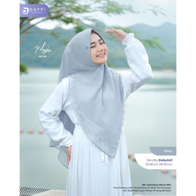 Jilbab Instan Ceruty 2 layer Megha By Daffi