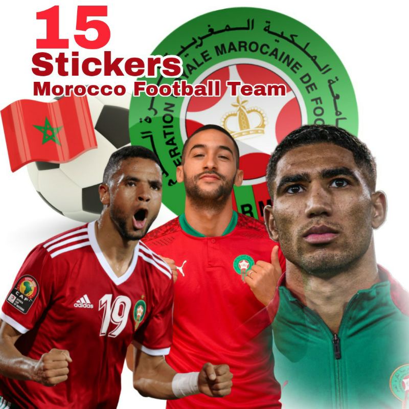 

Stiker set Maroko Piala Dunia Qatar Sticker Morocco