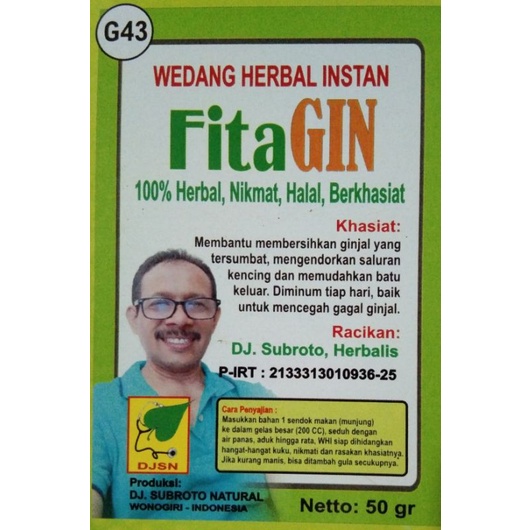 

WEDANG HERBAL INSTAN (WHI) "Fita GIN
