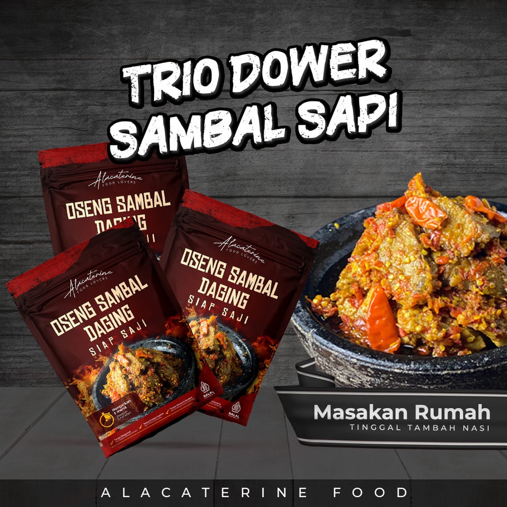 

Alacaterine Food | Paket 3 Oseng Sambal Sapi | Masakan & Makanan Siap Saji