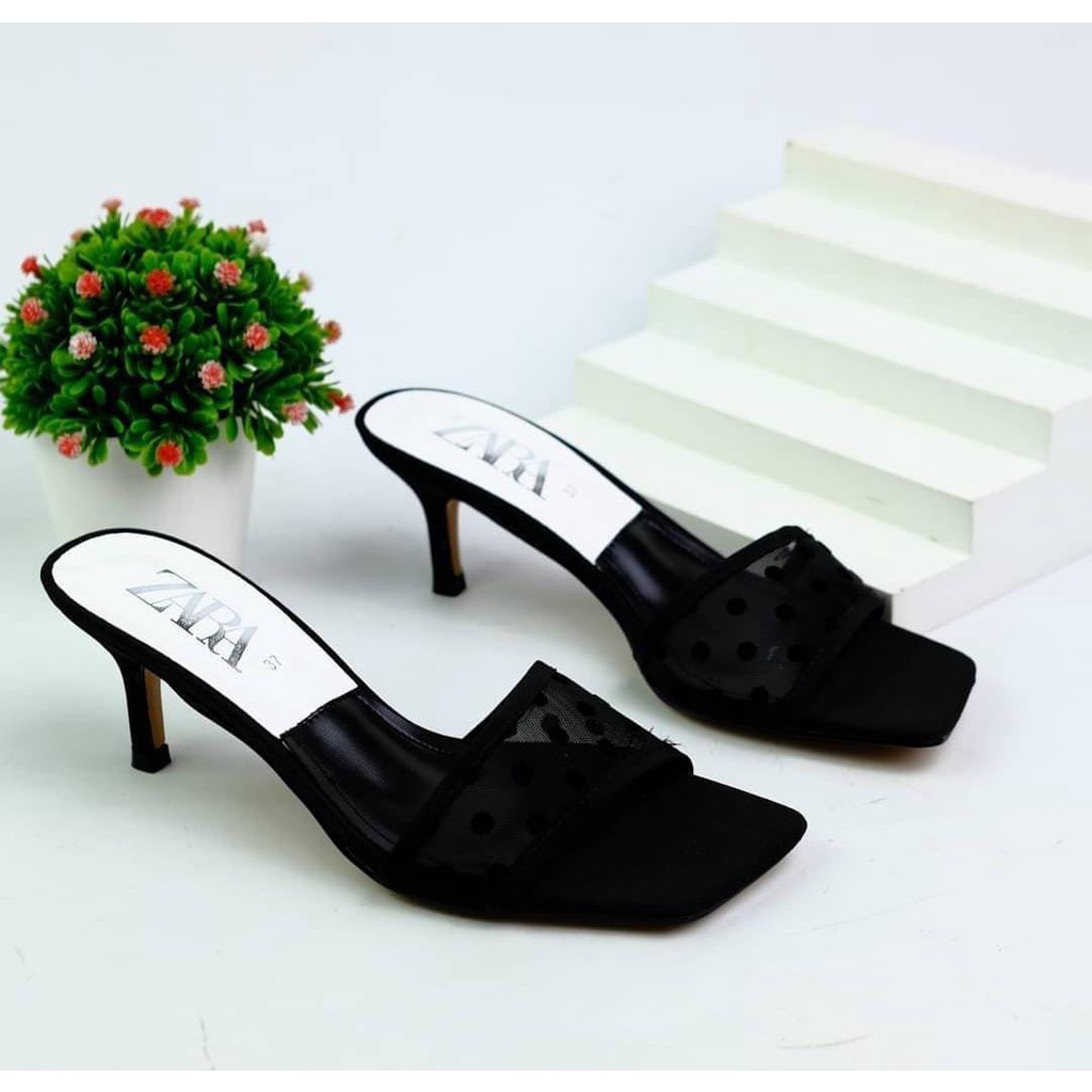 SANDAL WANITA ZS-3783 HEELS 6CM BLACK