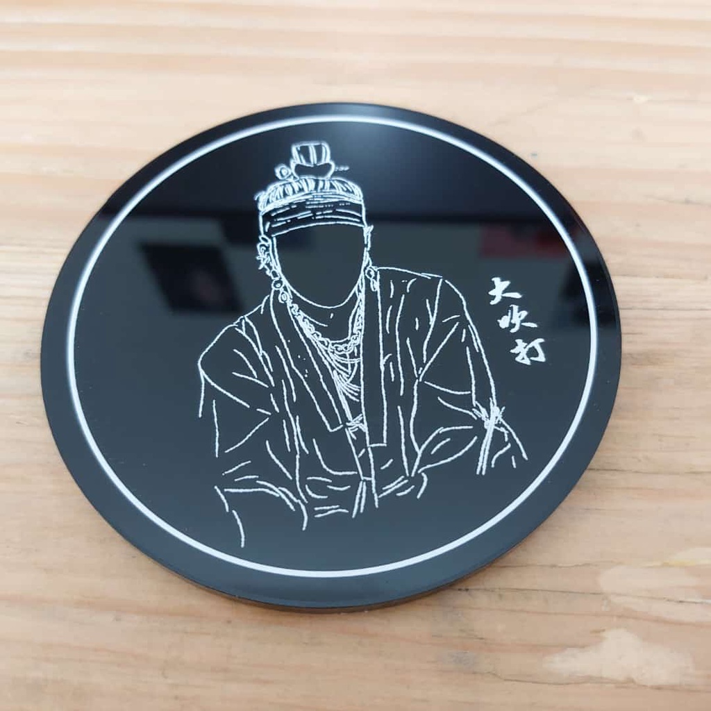 COASTER TATAKAN GELAS BAHAN AKRILIK CUSTOM UNIK UNTUK SOUVENIR, GIFT / HADIAH WEDDING, ULTAH, ANNIVERSARY, NATAL, IMLEK, NEW YEAR, IDUL FITRI, ENGAGEMENT