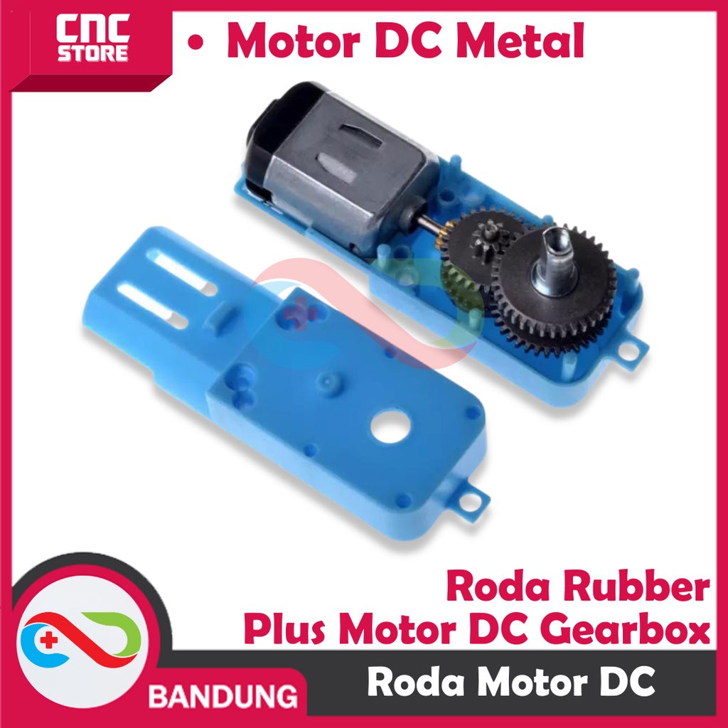 MOTOR DC GEARBOX MOTOR SINGLE SHAFT ALL METAL PLUS RODA