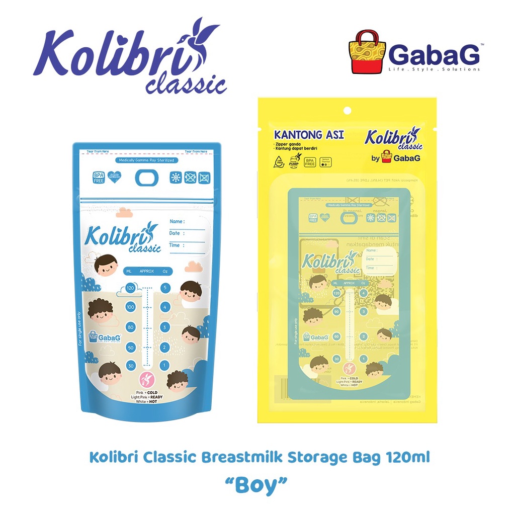 GabaG Kolibri Classic Breast Milk Storage Bag Kantong ASI