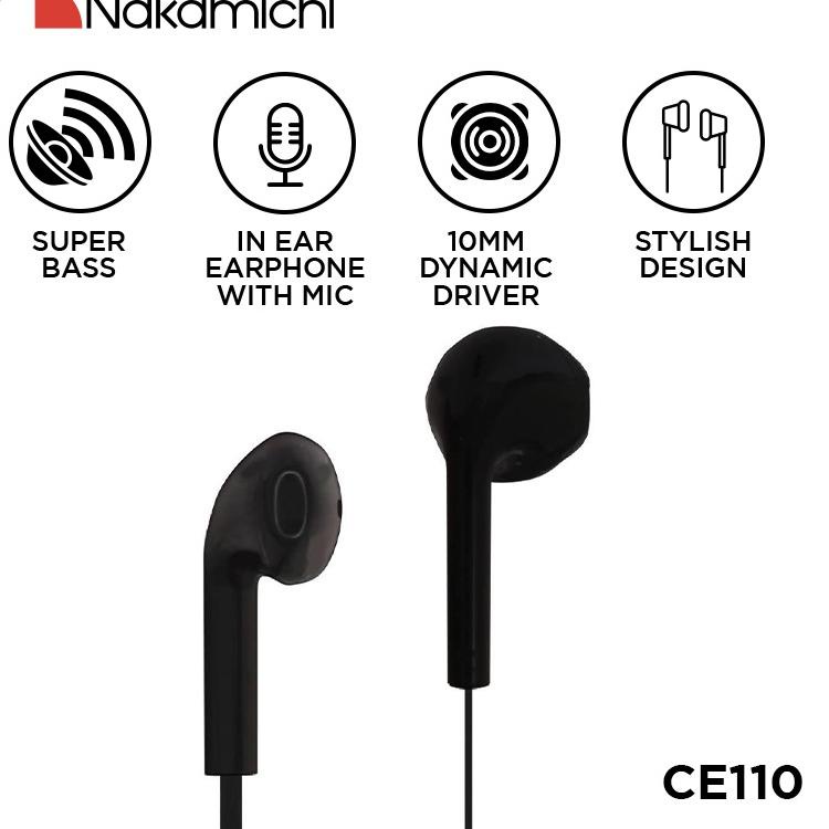 Langsung Atc Nakamichi CE-110 In-Ear Earphone - BLACK