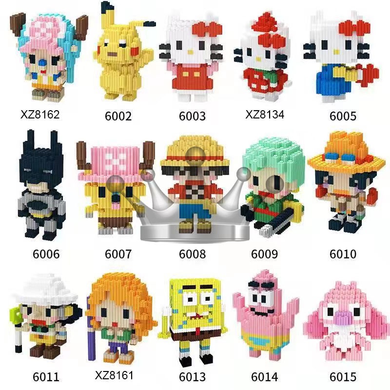 Nano Block MARVEL,DISNEY,ONE PIECE Series| Bricks education Nano Block ( Kado & Pajangan )