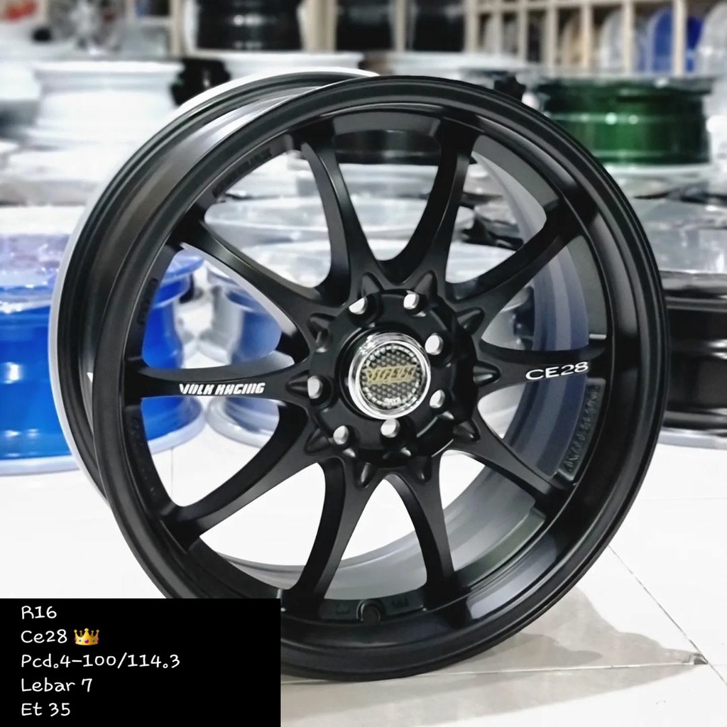 velg racing ce28 ring 16 lebar 7 et35 untuk agya mobilio avanza  yaris
