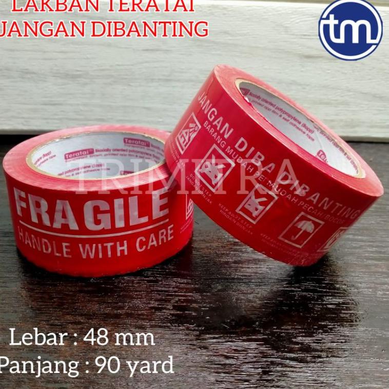 

ㄾ LAKBAN TERATAI ISOLASI SELOTIP MERAH JANGAN DIBANTING FRAGILE PRINTING