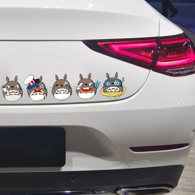 TETANGGA SAYA TOTORO Komik Miyazaki Hayao Stiker Kartun Stiker Bumper Jendela Pintu Mobil Sepeda Motor Goresan Penutup Stiker