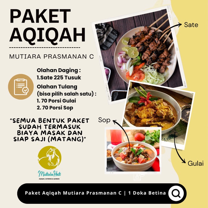 

Paket Aqiqah Mutiara Prasmanan C | 1 Doka Betina