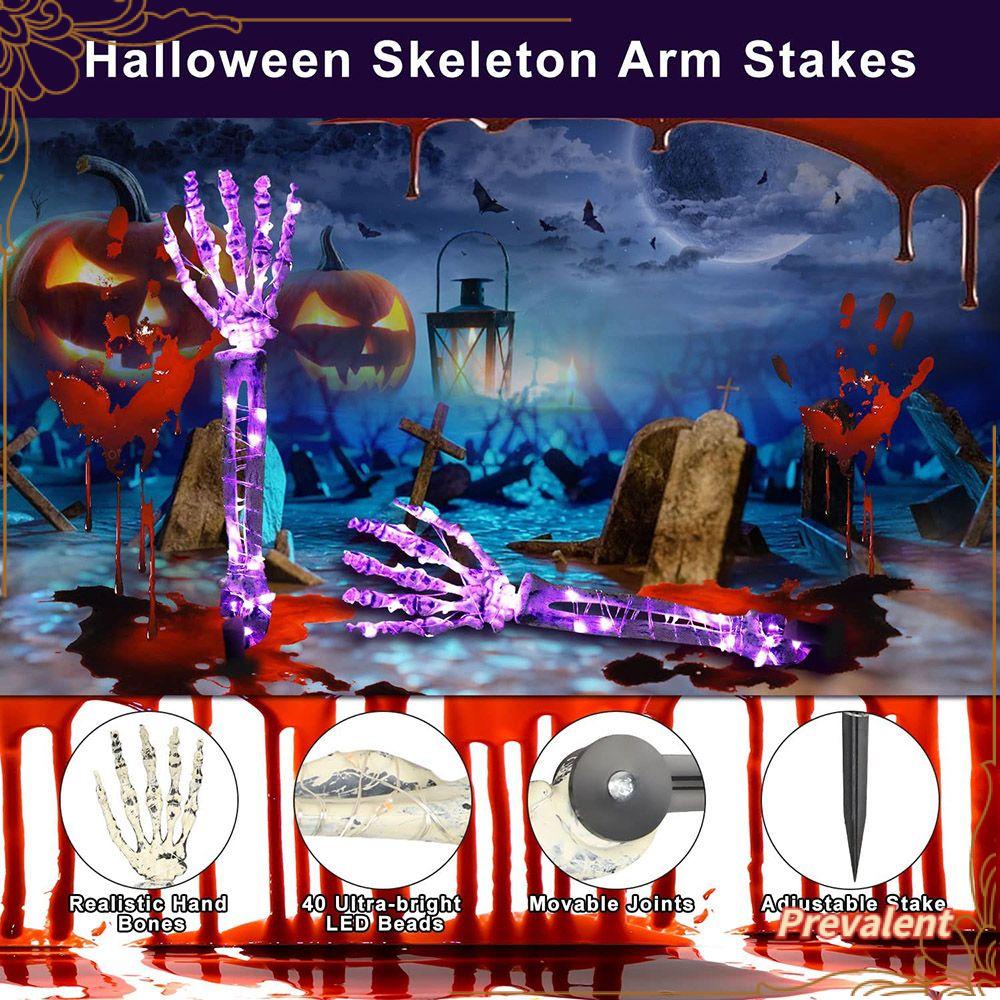 Preva 2 Pcs Halloween Skeleton Tangan Indoor Yard Perlengkapan Pesta Dekorasi Halloween