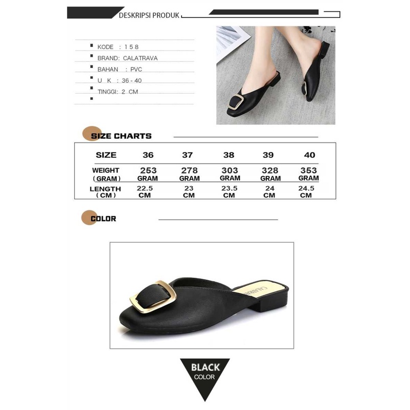 Sepatu Wanita Flat Calatrava | Sepatu Kerja Wanita 158