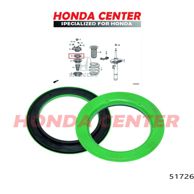 bearing bering laher lahar support shock civic turbo 2016-2020 civic type r 2017-2020 crv turbo 2018 2019 2020