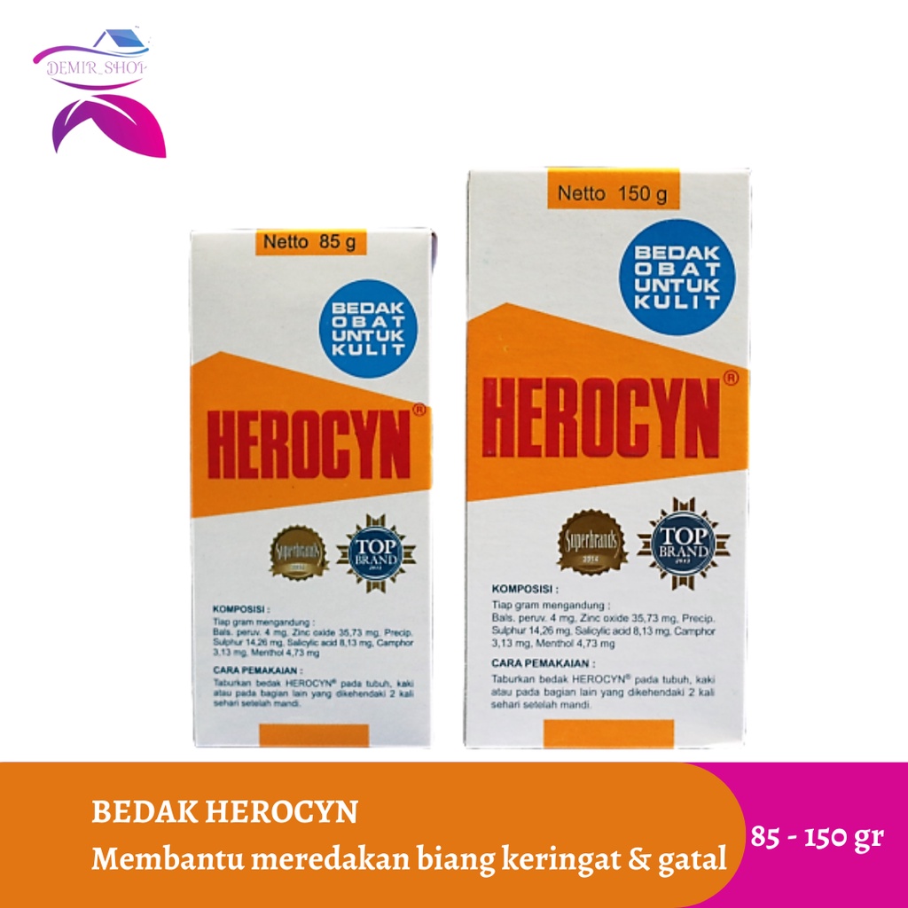 Bedak Herocyn 85 gr &amp; Herocyn 150 gr / Biang Keringat / Obat Gatal