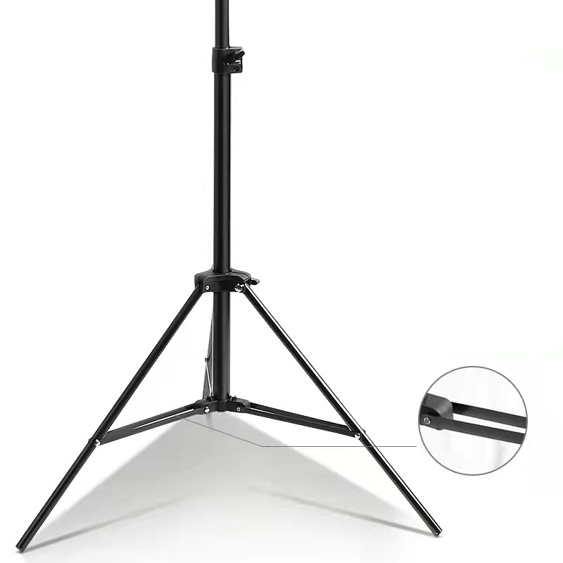 QZSD Portable Tripod Light Stand Studio 1/4 Thread 5 Section 300cm - SN453 - Black - 7CTD01BK