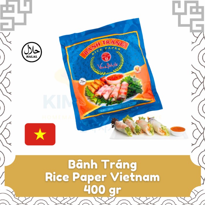 

Banh Trang Rice Paper / Kulit Lumpia Vietnam 22 cm 400 gr