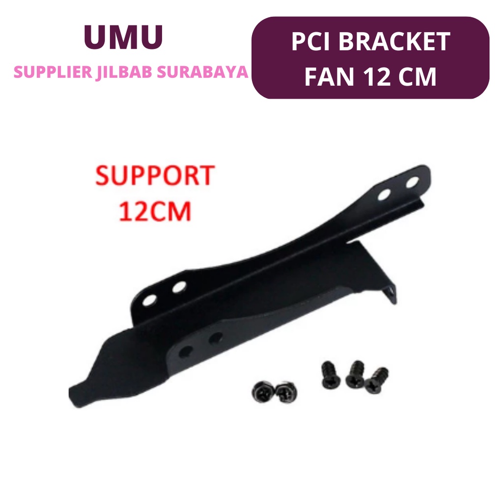 (UMU SUPPLIER) PCI BRACKET FAN KIPAS COOLING 12CM DUAL FANS VGA GPU MOUNTING COOLER