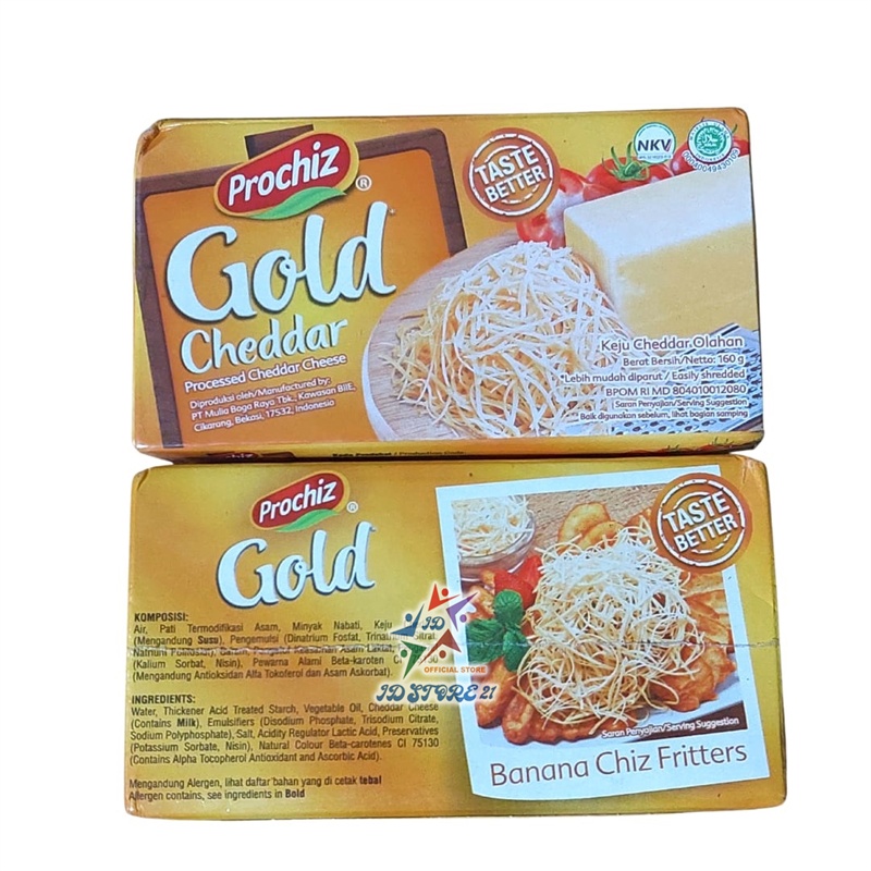 Keju Prochiz GOLD Cheddar 160gr Keju Parut/ Cheddar Chesse Murah Meriah