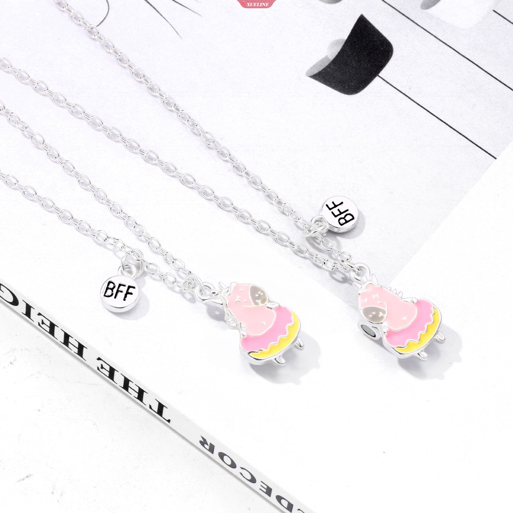 2pcs/set I Love You Kalung Perhiasan Liontin Hati Lock Key Pendant Necklace Untuk Hadiah Pasangan Kekasih Cewek Dan Cowok [ZXL]