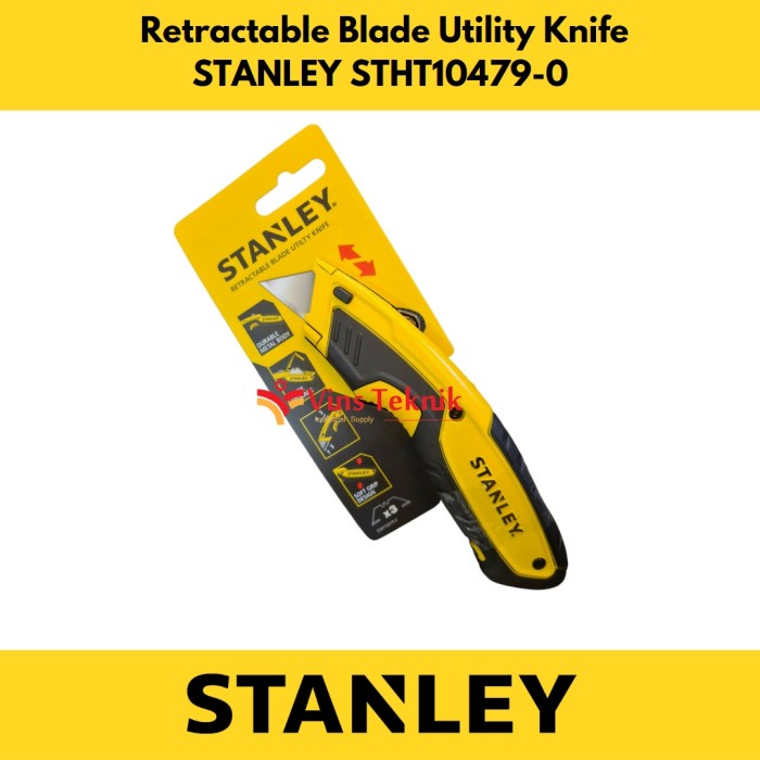 

Pisau Cuter Cutter Retractable Blade Utility Knife Stanley Stht10479-0