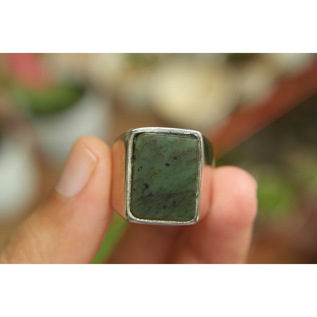 Natural Giok Aceh Ring 8 Kode Y344