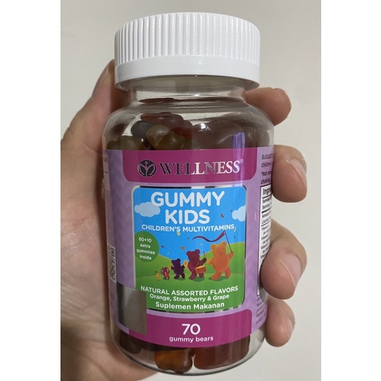 Wellness GUMMY KIDS isi 70 Gummy Bears Children's Multivitamins / Multi Vitamin Anak / Daya Tahan Tubuh /Antibodi / Imunitas ASLI ORI