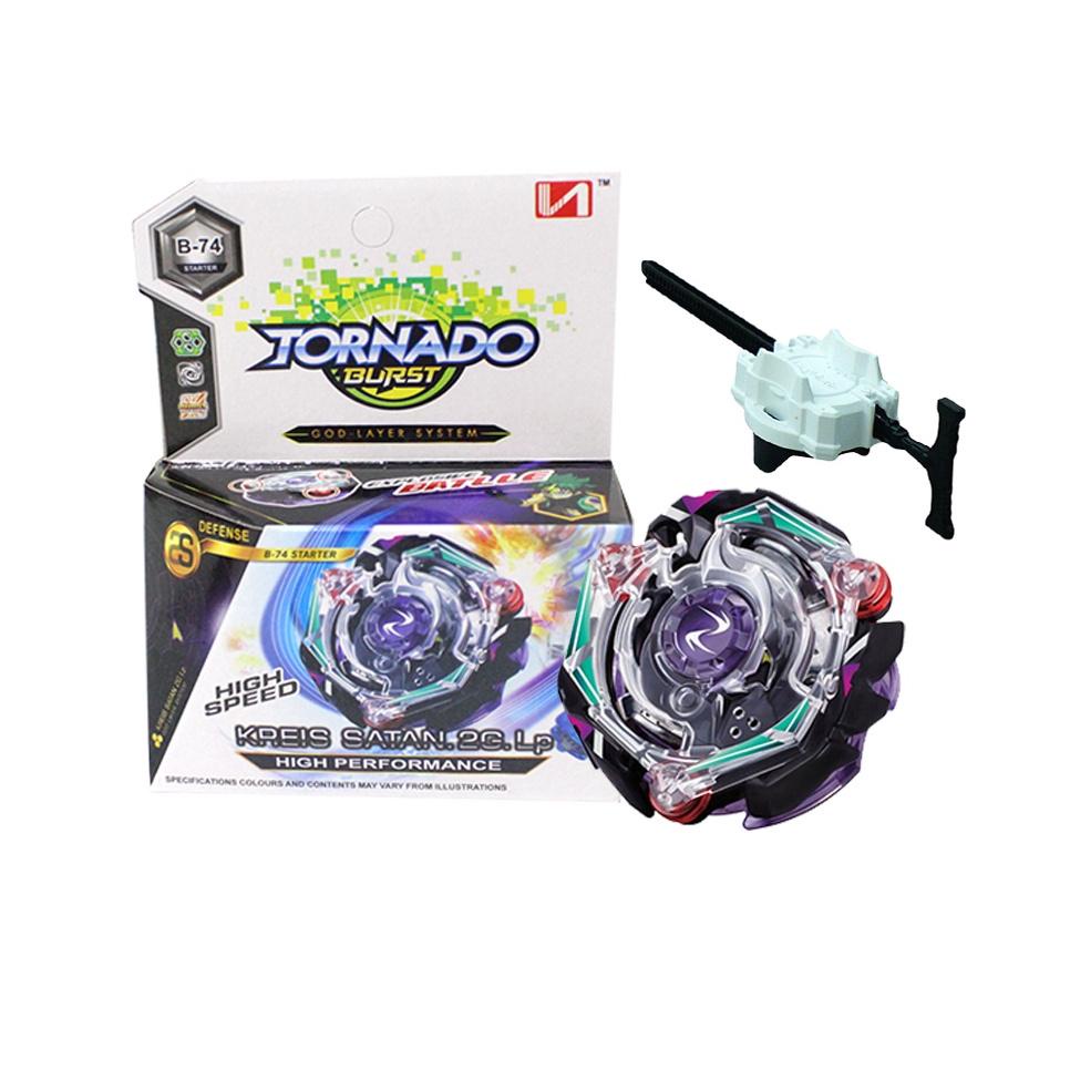 {SIT.10De22ғ} MAINAN ANAK GANGSING BEYBLADE 4 KARAKTER BEYBLADE GASING TORNADO BURST BEYBLADE GANGSI