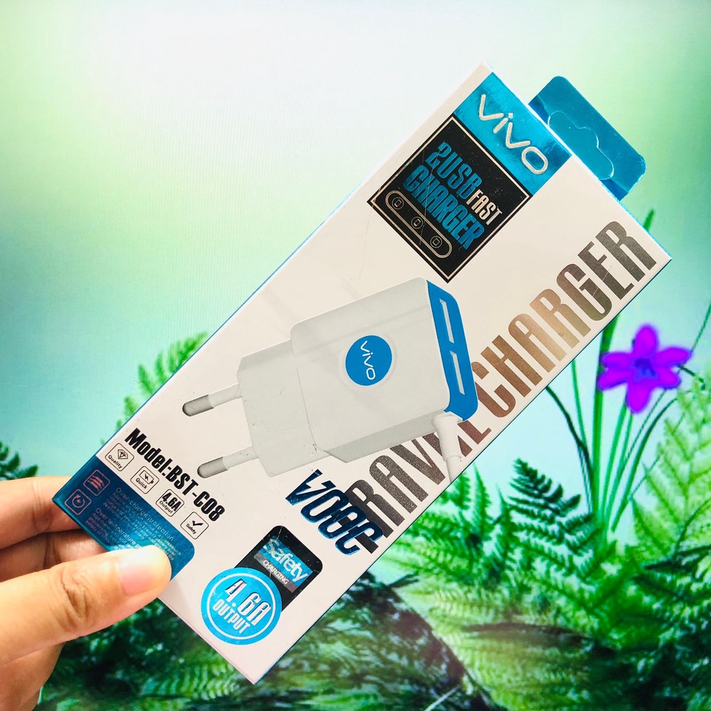 PROMO Travel Charger 2 USB Fast Charger Output 4.6A all brand Vooc BST-C08 BY.SULTAN