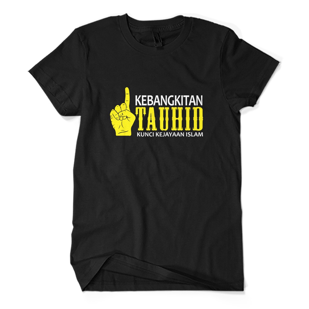 Baju Kaos Pria KEBANGKITAN TAUHID KUNCI KEJAYAAN ISLAM Pria Jumbo KAOS KAGE