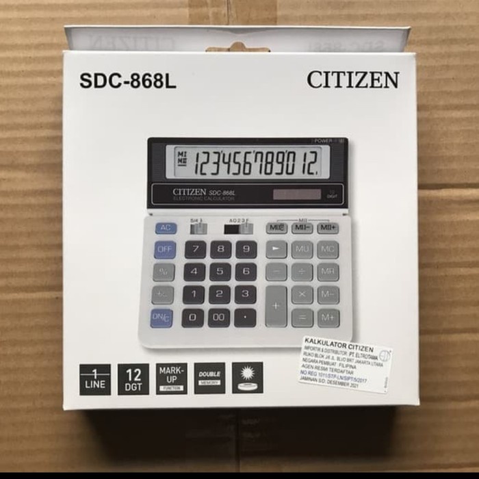 

OBRAL kalkulator citizen sdc 868l original