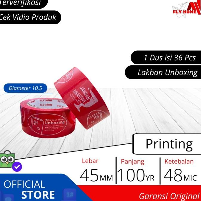 

FLY HOME Lakban Fragile Vidio Unboxing 100 Yard 1 Dus 36pcs